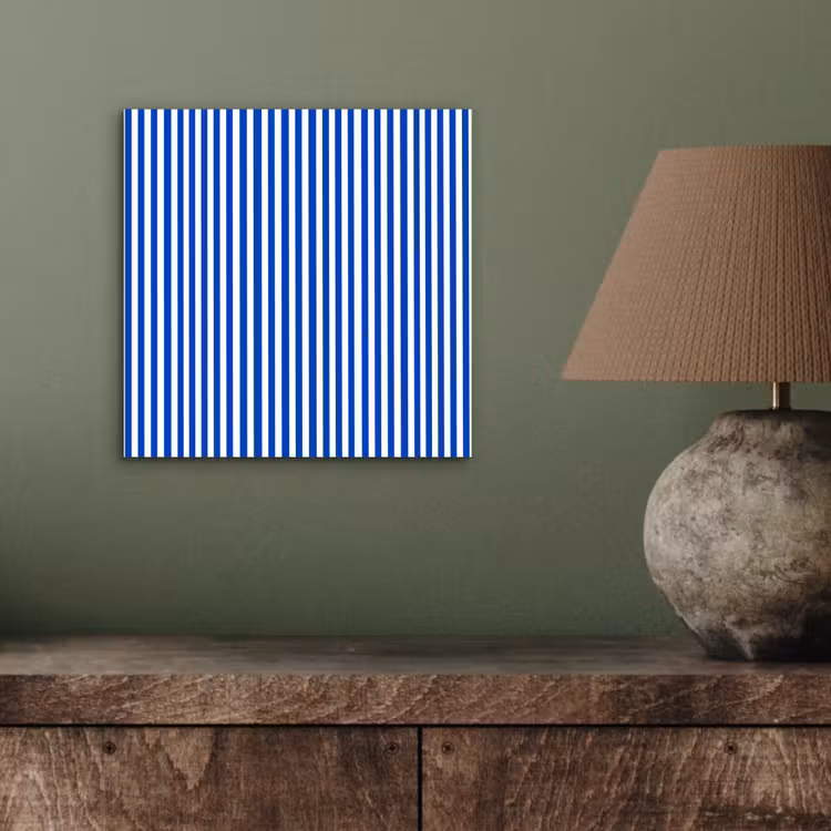 Klassiek - Strepen - Blauw aluminium wit klein 46 -sfeer2