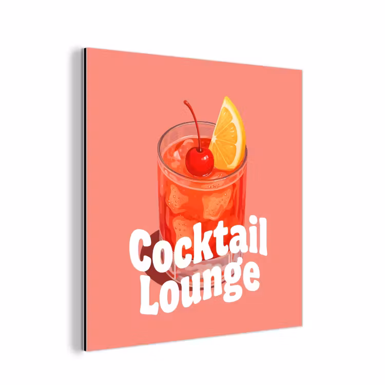 Cocktail Lounge - Glas - Koraal aluminium wit klein -3d