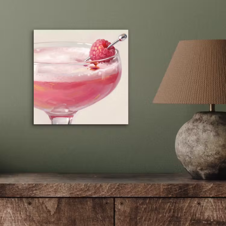 Cocktail - Framboos - Drank - Modern - Roze aluminium wit klein -sfeer2