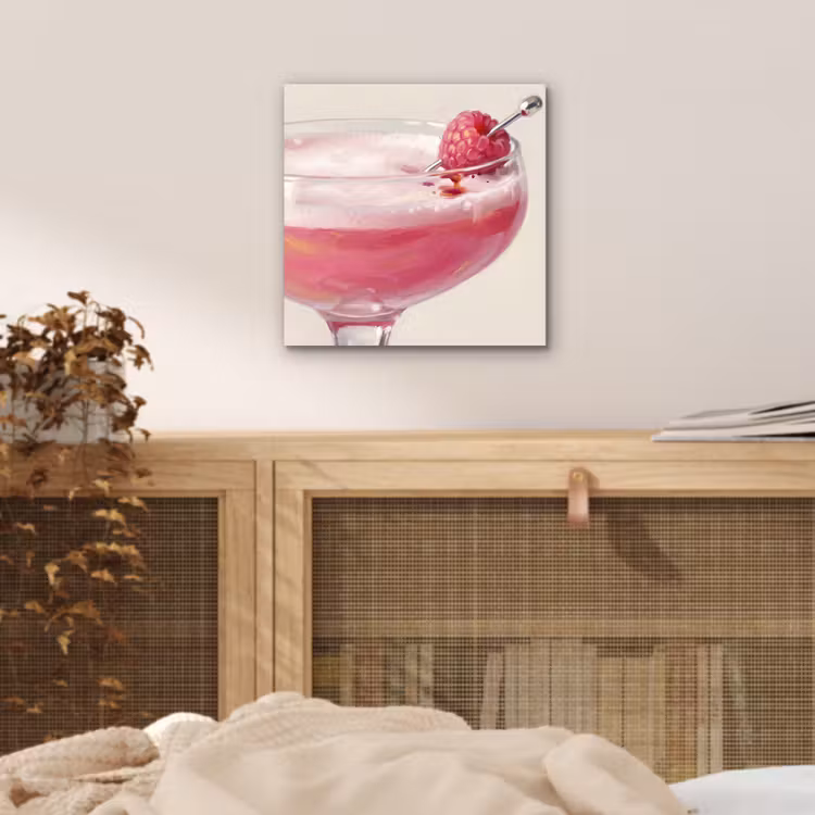 Cocktail - Framboos - Drank - Modern - Roze aluminium wit klein -sfeer3