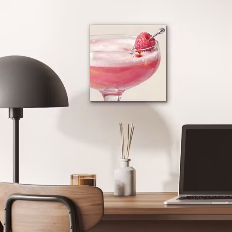 Cocktail - Framboos - Drank - Modern - Roze aluminium wit klein -sfeer5