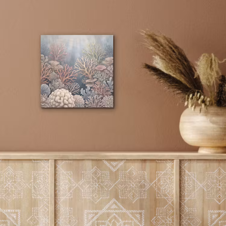 Koraal - Zeeleven - Onderwater - Illustratie - Natuur aluminium wit klein -sfeer4