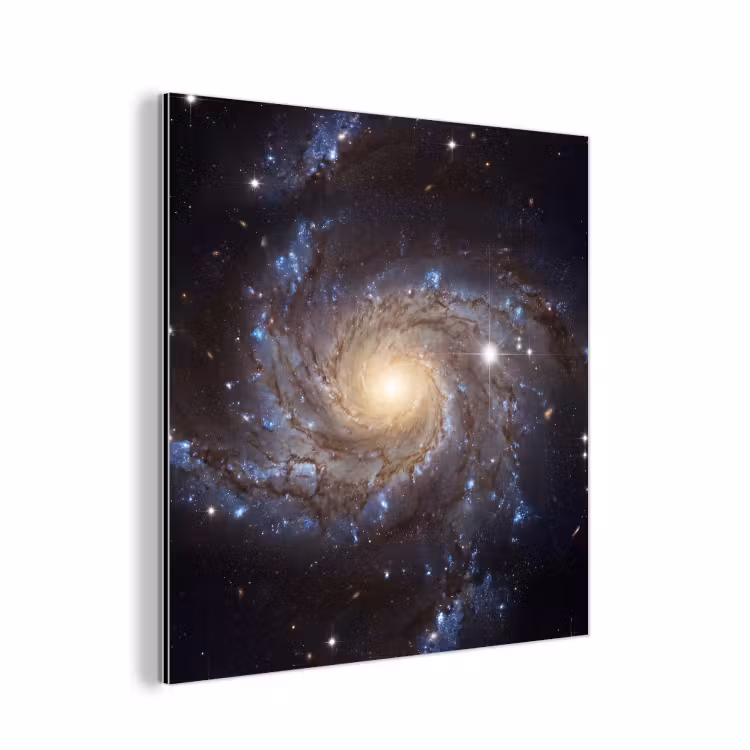Kosmos - Sterrenstelsel - Donker aluminium wit klein -3d