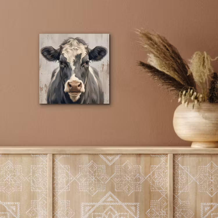 Koe - Portret - Dieren - Modern aluminium wit klein -sfeer4