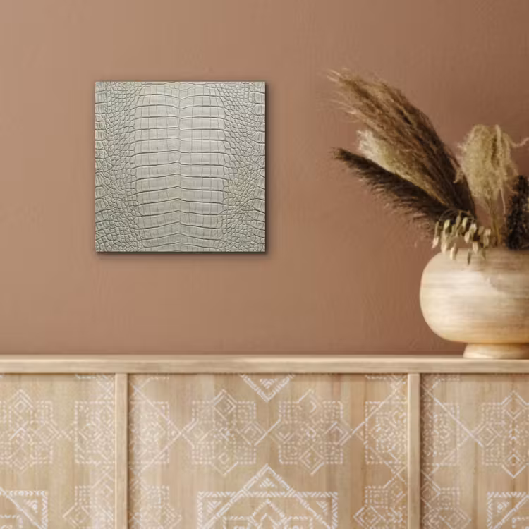 Krokodillenleer - Schubben - Groen aluminium wit klein -sfeer4