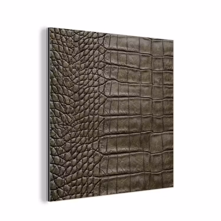 Krokodillenleer - Structuur - Groen aluminium wit klein -3d