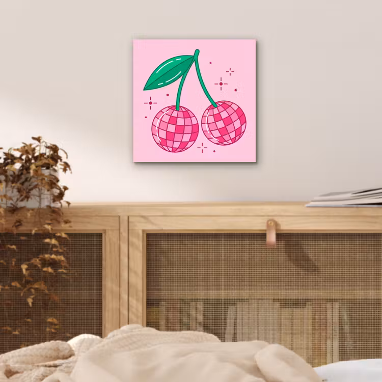 Decoratie - Disco-bal - Feest - Roze aluminium wit klein -sfeer3