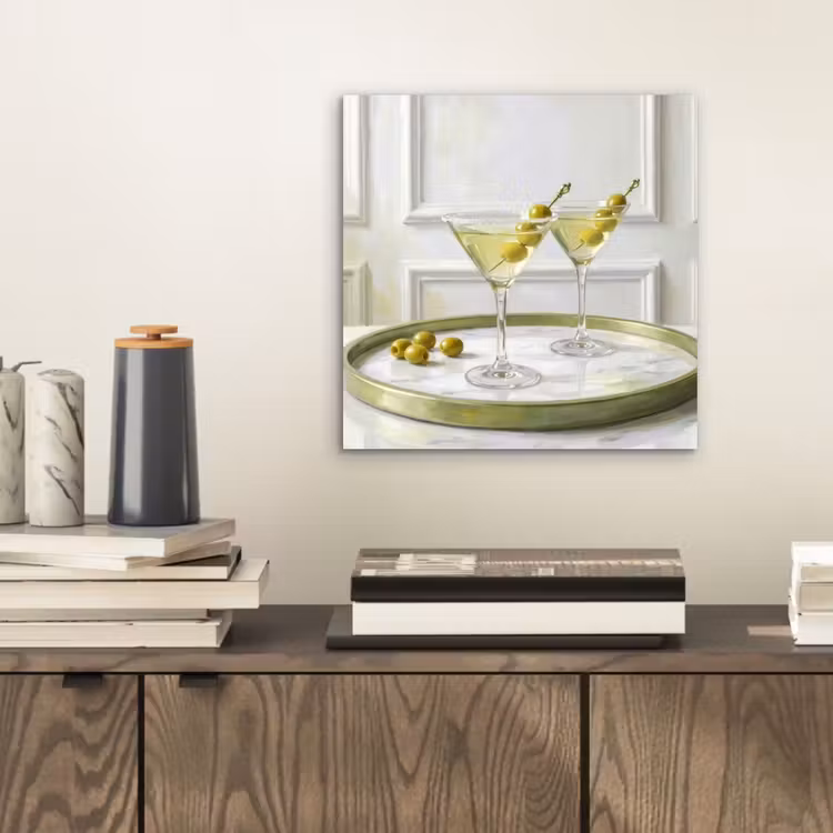 Drank - Martini - Olijven - Modern - Wit aluminium wit klein -sfeer1