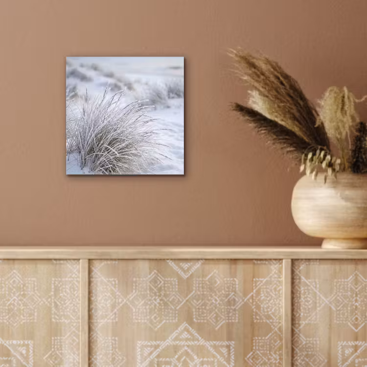 Duinen - Sneeuw - Strand - Winter - Serene aluminium wit klein -sfeer4