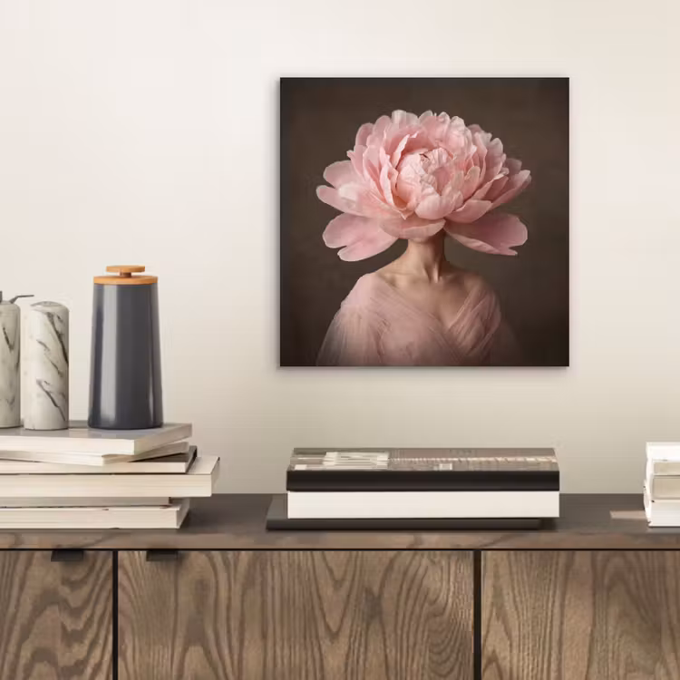 Gezicht - Roos - Roze aluminium wit klein -sfeer1