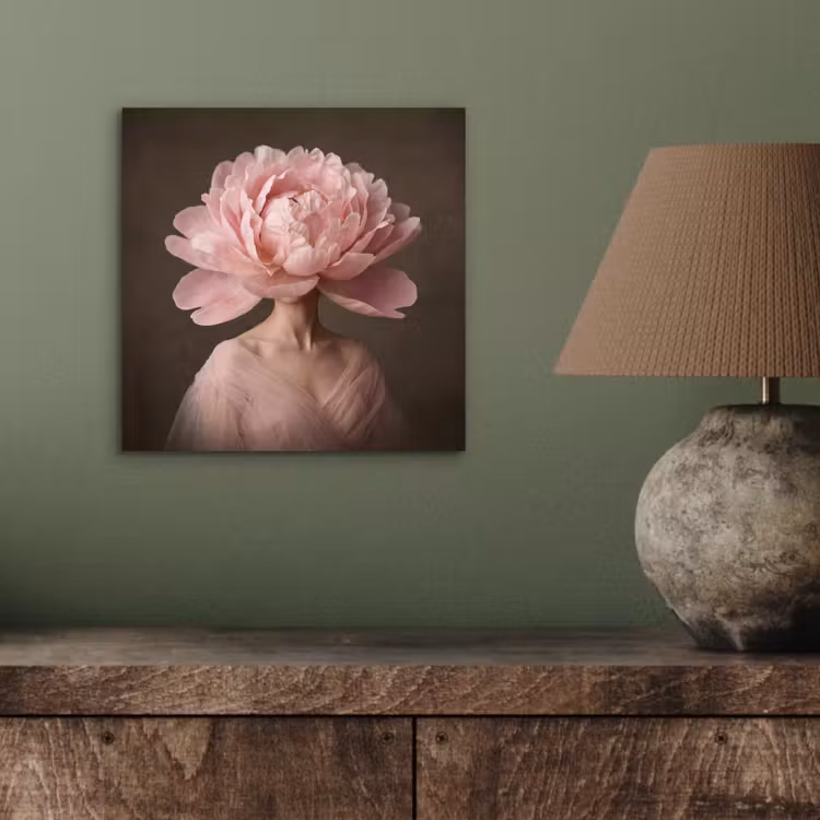 Gezicht - Roos - Roze aluminium wit klein -sfeer2