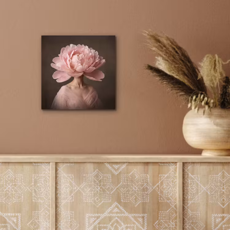 Gezicht - Roos - Roze aluminium wit klein -sfeer4