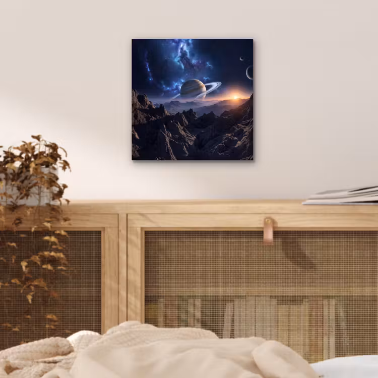 Fantasy - Kosmos - Landschap aluminium wit klein -sfeer3