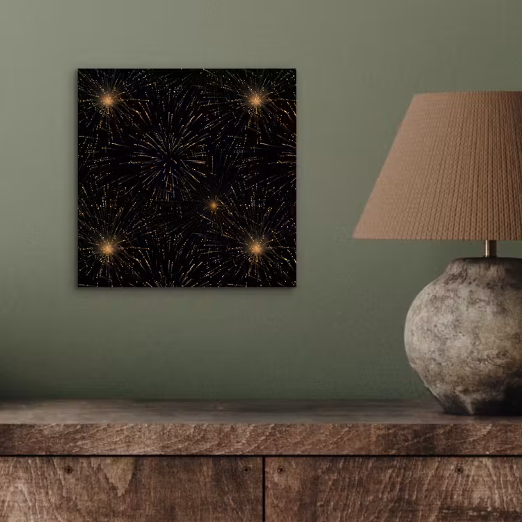 Vuurwerk - Patroon - Feestelijk - Goud - Zwart aluminium wit klein 46 -sfeer2