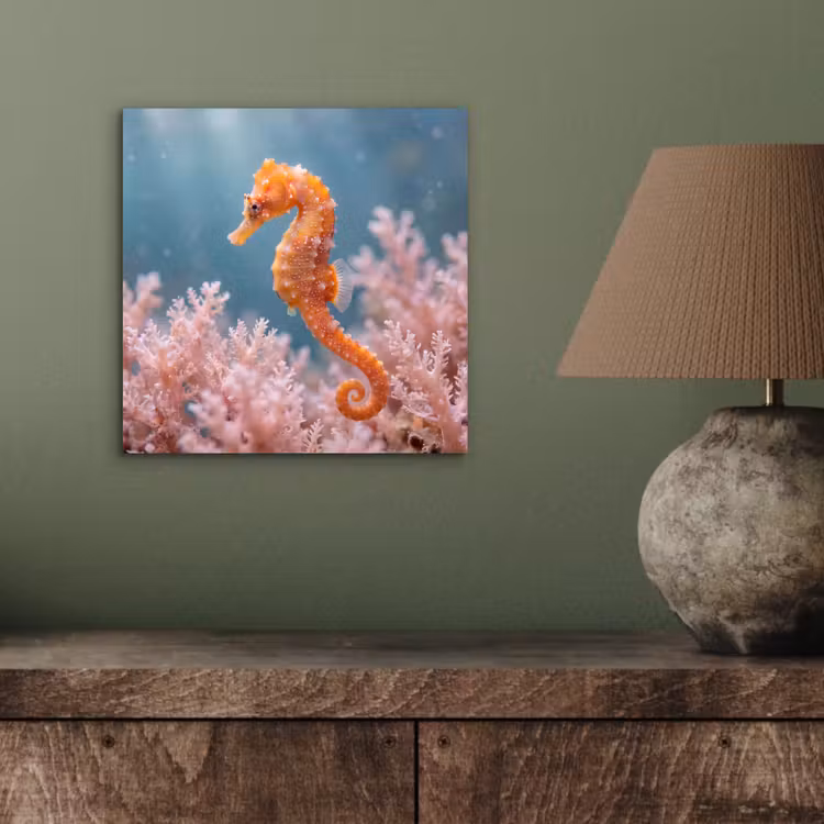 Vis - Koraal - Oceaan - Macro - Oranje aluminium wit klein -sfeer2