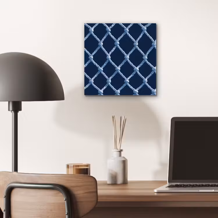Visnet - Touw - Patroon - Marineblauw aluminium wit klein 46 -sfeer5