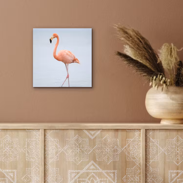 Flamingo - Zee - Roze aluminium wit klein -sfeer4