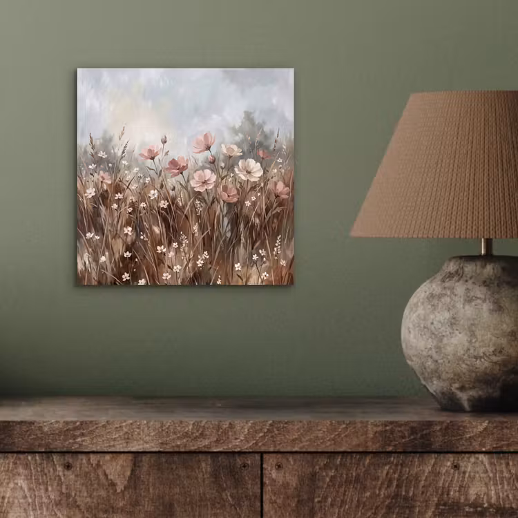 Bloemen - Botanisch - Schilderij - Pastel - Rustiek aluminium wit klein -sfeer2