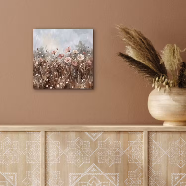 Bloemen - Botanisch - Schilderij - Pastel - Rustiek aluminium wit klein -sfeer4