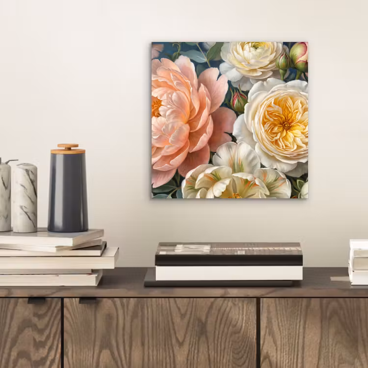 Bloemen - Boeket - Natuur - Klassiek - Kleurrijk aluminium wit klein -sfeer1