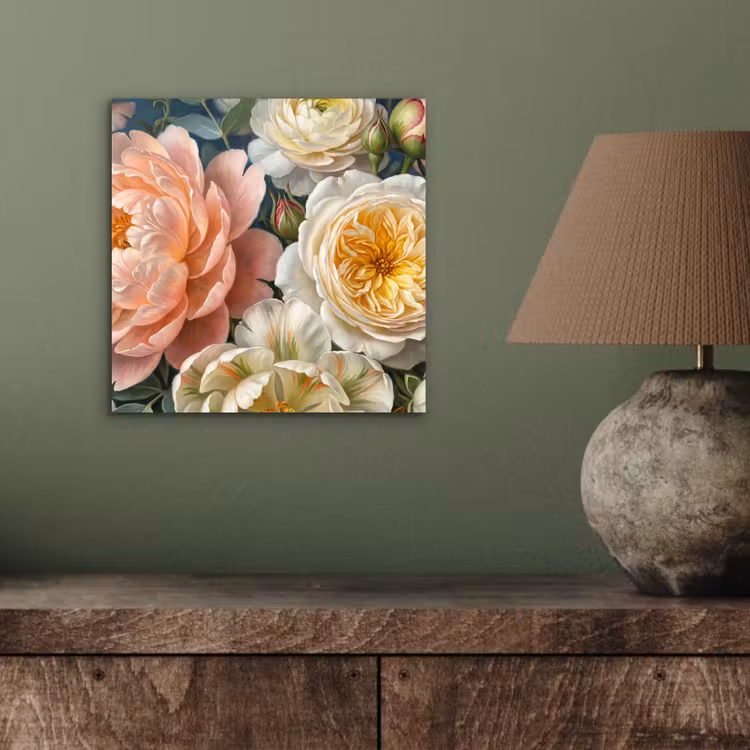 Bloemen - Boeket - Natuur - Klassiek - Kleurrijk aluminium wit klein -sfeer2