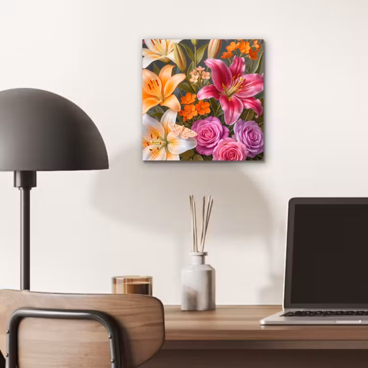 Bloemen - Boeket - Natuur - Kleurrijk - Modern aluminium wit klein -sfeer5