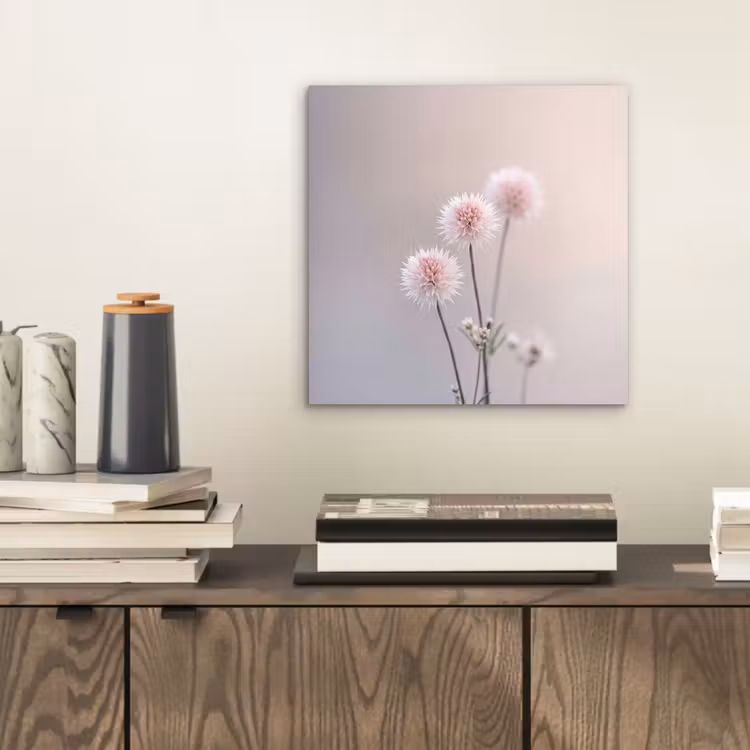 Bloemen - Bollen - Roze aluminium wit klein -sfeer1