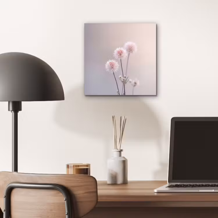 Bloemen - Bollen - Roze aluminium wit klein -sfeer5