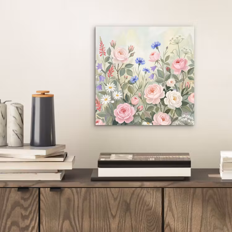 Bloemen - Tuin - Natuur - Kleurrijk aluminium wit klein -sfeer1