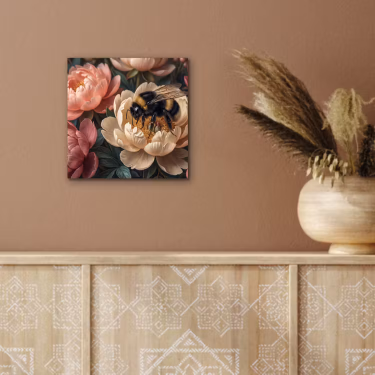 Bloemen - Insect - Natuur - Roze aluminium wit klein -sfeer4