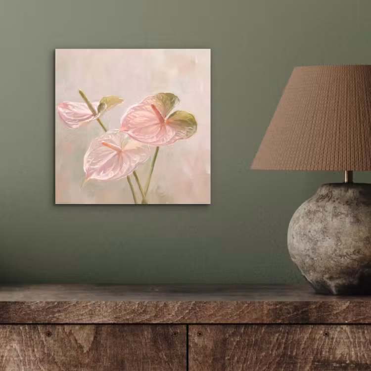 Bloemen - Pastel - Abstract - Natuur - Groen aluminium wit klein -sfeer2