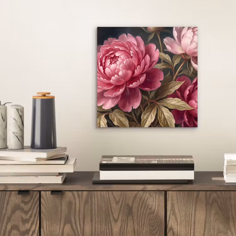 Bloemen - Roze - Klassiek - Natuur aluminium wit klein -sfeer1
