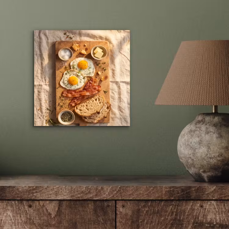 Eten - Ontbijt - Hout - Rustiek - Geel aluminium wit klein -sfeer2