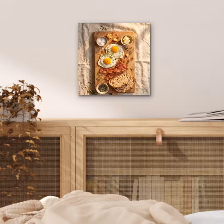 Eten - Ontbijt - Hout - Rustiek - Geel aluminium wit klein -sfeer3