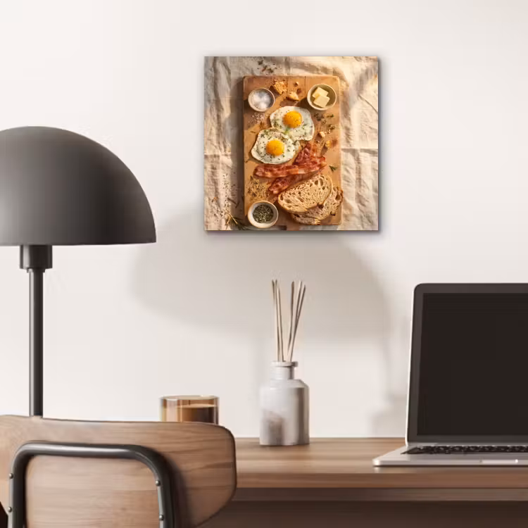 Eten - Ontbijt - Hout - Rustiek - Geel aluminium wit klein -sfeer5