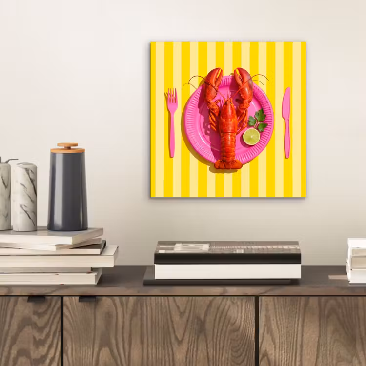 Eten - Roze - Geel - Modern - Culinaire aluminium wit klein -sfeer1