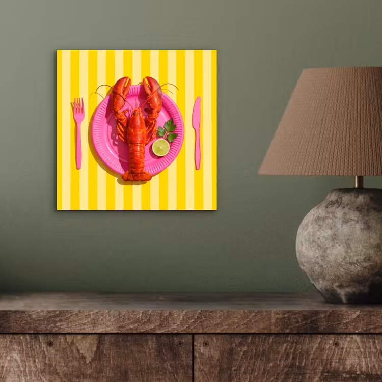 Eten - Roze - Geel - Modern - Culinaire aluminium wit klein -sfeer2