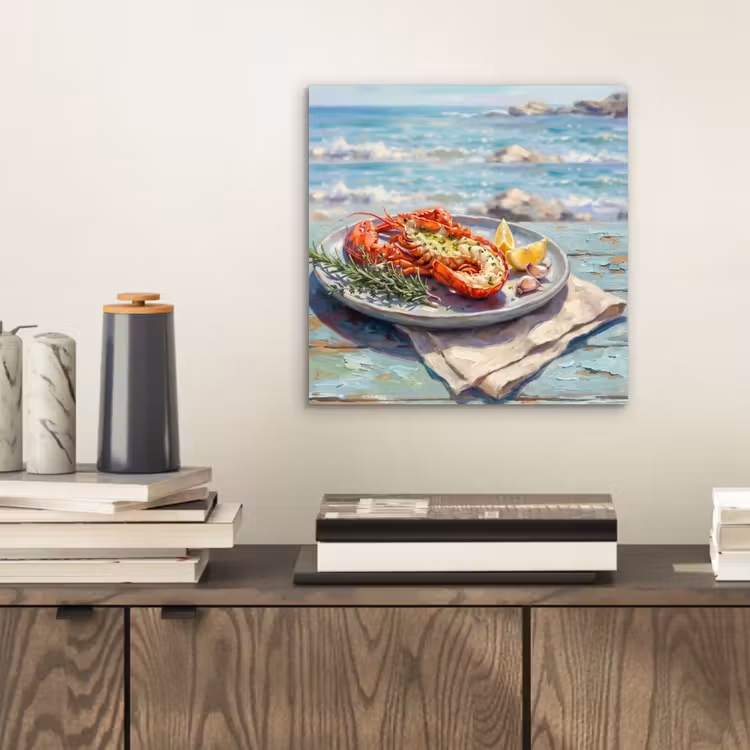 Eten - Zee - Kust - Modern - Blauw aluminium wit klein -sfeer1