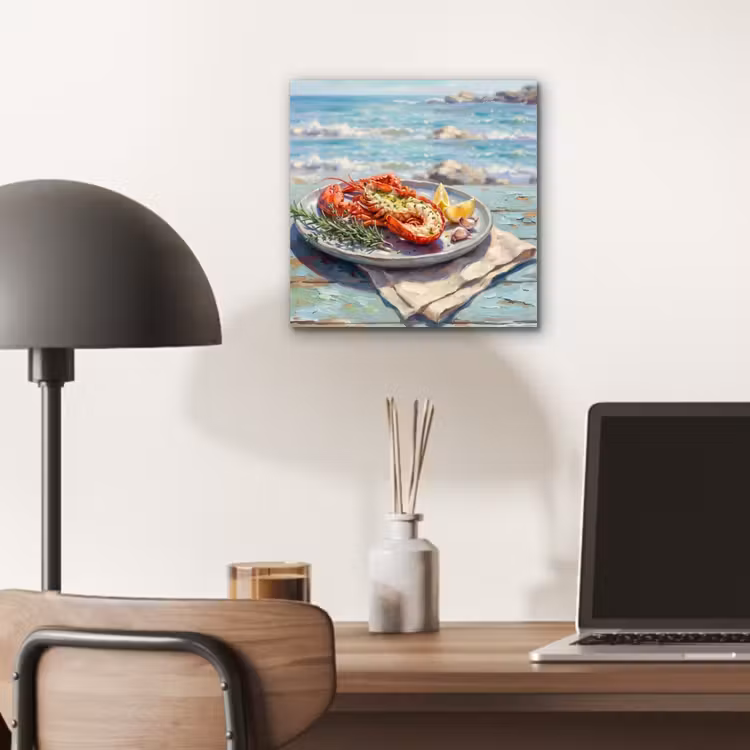 Eten - Zee - Kust - Modern - Blauw aluminium wit klein -sfeer5
