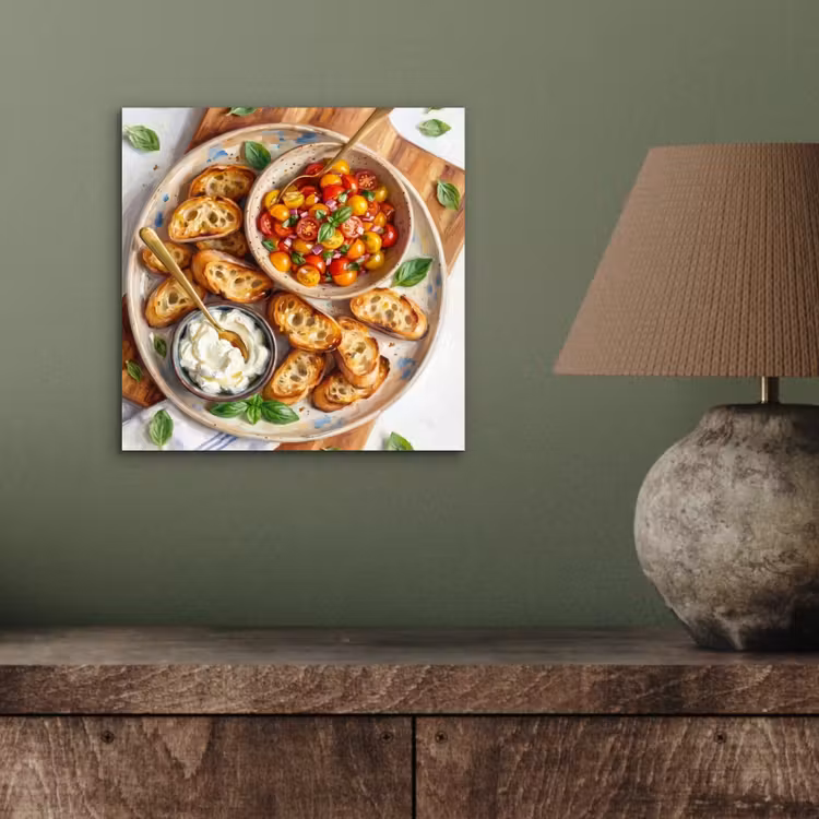 Eten - Tomaat - Brood - Kleurrijk - Keuken aluminium wit klein -sfeer2