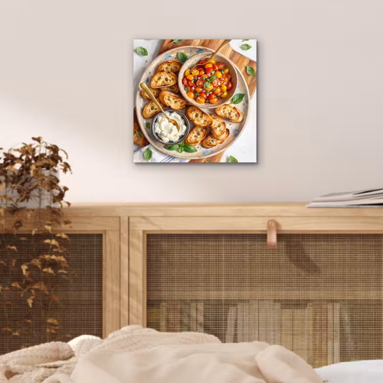 Eten - Tomaat - Brood - Kleurrijk - Keuken aluminium wit klein -sfeer3