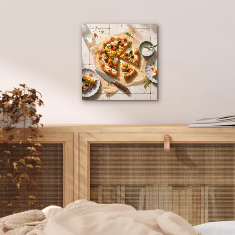 Eten - Tomaten - Basilicum - Maaltijd - Vers aluminium wit klein -sfeer3