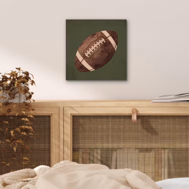 Football - Hout - Sport - Groen aluminium wit klein -sfeer3