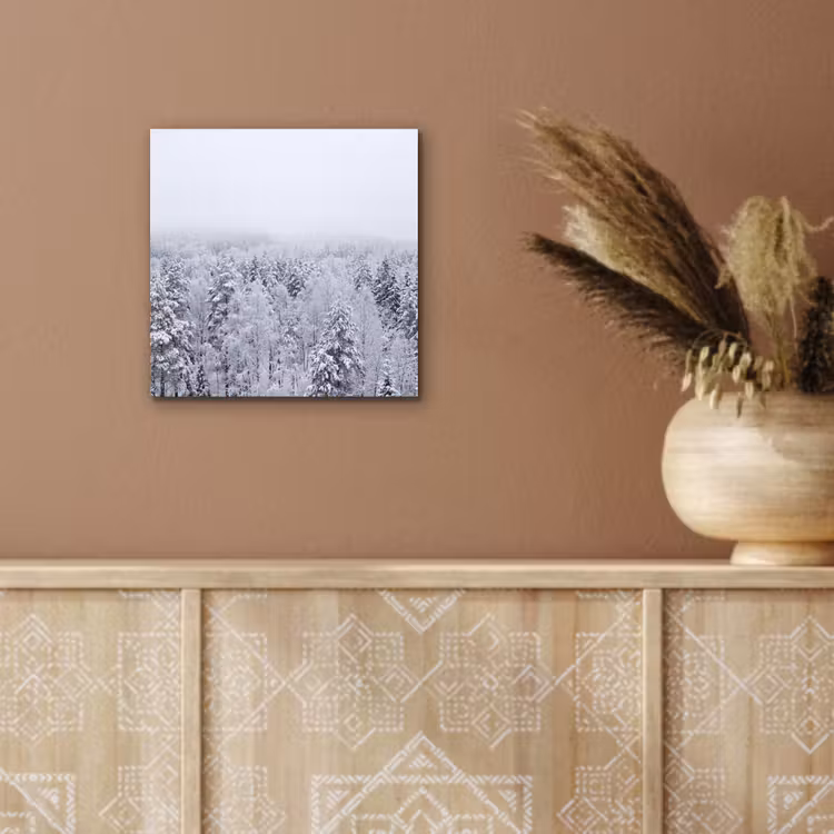 Bos - Sneeuw - Winter - Natuur - Wit aluminium wit klein -sfeer4