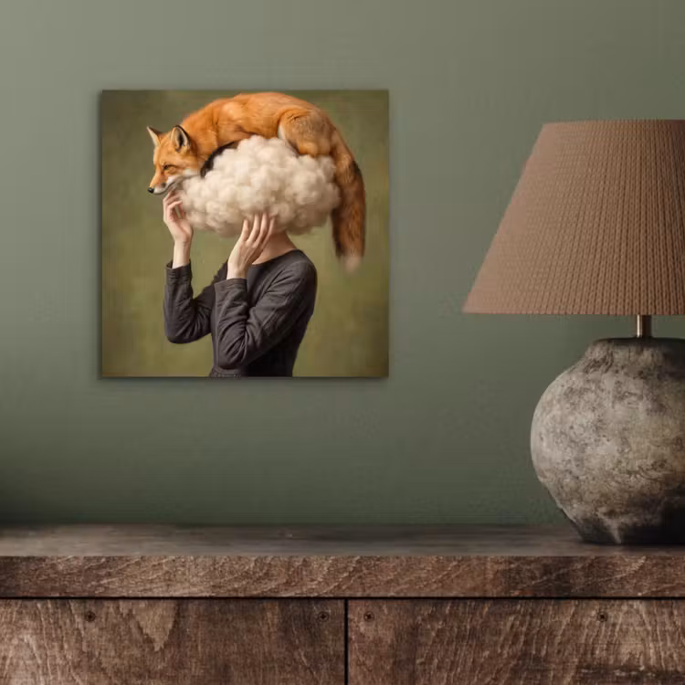 Vos - Surrealistisch - Groen aluminium wit klein -sfeer2