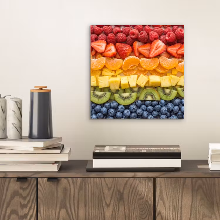 Fruit - Regenboog - Gezond - Kleurrijk aluminium wit klein -sfeer1
