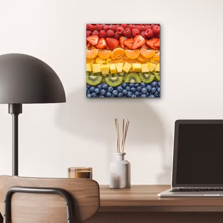 Fruit - Regenboog - Gezond - Kleurrijk aluminium wit klein -sfeer5