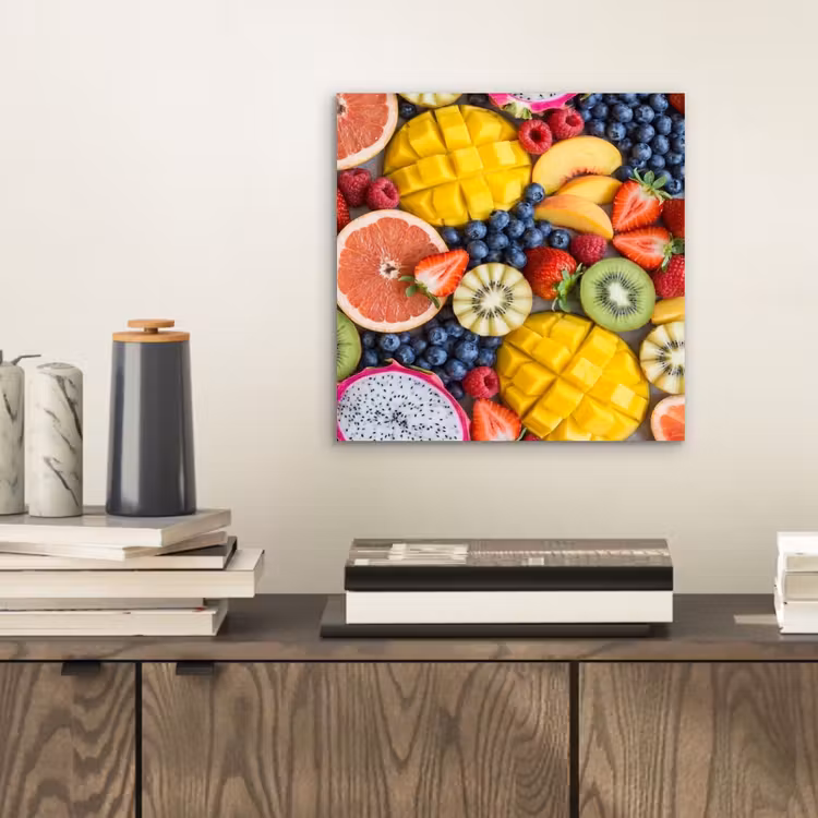Fruit - Versneden - Kleurrijk - Eten - Gezond aluminium wit klein -sfeer1