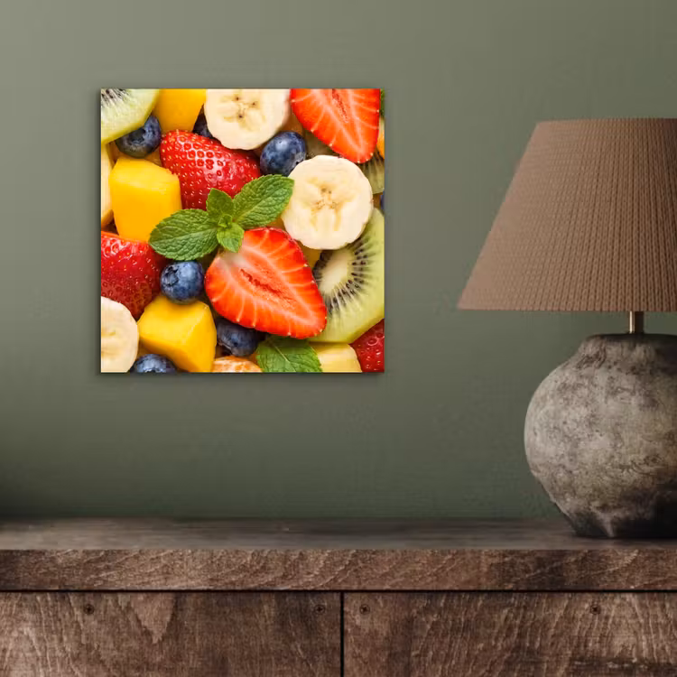Fruit - Plakjes - Eten - Kleurrijk aluminium wit klein -sfeer2