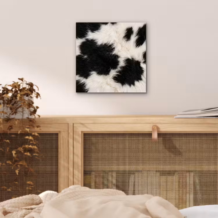 Bont - Textuur - Zwart - Wit aluminium wit klein -sfeer3